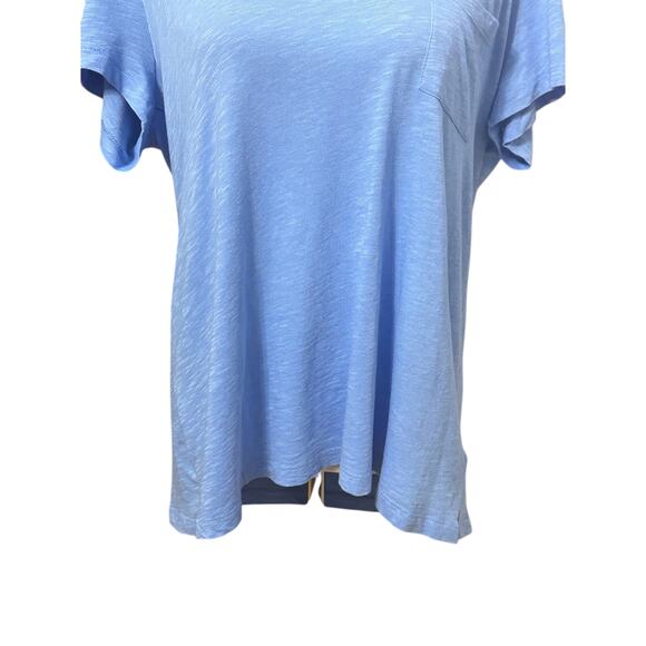 Caslon Casual T-Shirt Short Sleeves Scoop Neckline Soft Knit Blue Women's S NWT - Picture 3 of 9